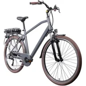 Rowery elektryczne - Indiana Pulse 28 cali Męski Tytanowo-szary 2023 - miniaturka - grafika 1