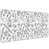 Podkładki na biurko - Ochronna mata na biurko Kwiaty i kropki 100x50 cm, Dywanomat - miniaturka - grafika 1