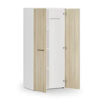 Szafy biurowe - Szafa ubraniowa biurowa PRIMO WHITE, 3 półki, drążek do szafy, 1781 x 800 x 500 mm, biały/dąb naturalny - miniaturka - grafika 1