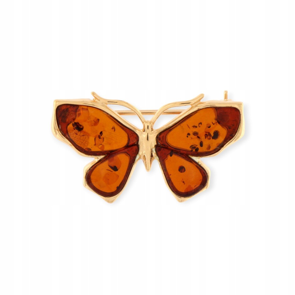 Broszka pozłacana ćma Broszka pozłacana ćma - koniak