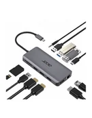 Huby USB - Acer Rozszerzenie Portów USB Type-C 12 w 1 Srebrny (HP.DSCAB.009) - miniaturka - grafika 1
