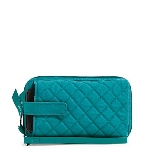 Vera Bradley Bawełniane etui z paskiem na nadgarstek na smartfona z ochroną RFID, One Size