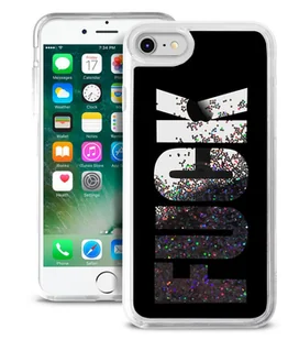 Etui z tyłu Aqua Fuck Black dla Apple iPhone 7/8/SE 2020 - Etui i futerały do telefonów - miniaturka - grafika 1