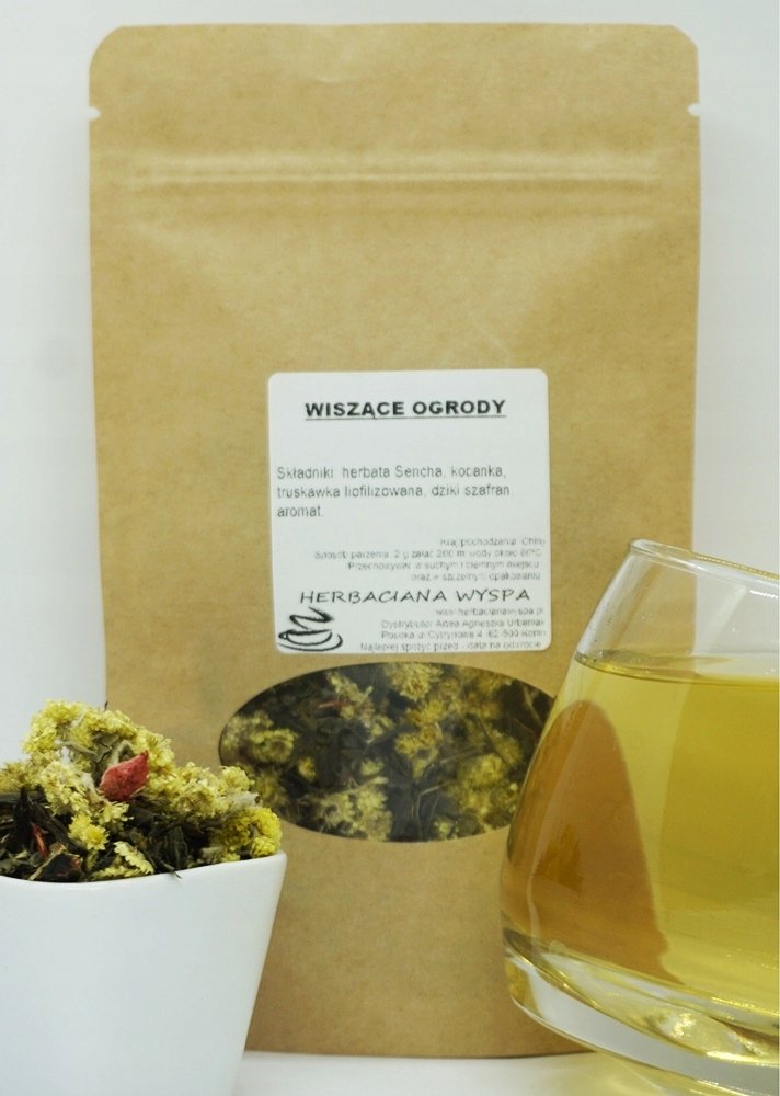 Wiszące Ogrody herbata zielona Sencha orzeźwiająca 1 Kg kacanka szafran