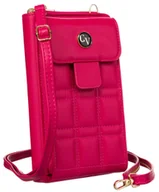 Torebki damskie - Praktyczna torebka na ramię miejski torebko-portfel z regulowanym paskiem Cavaldi, różowy - miniaturka - grafika 1