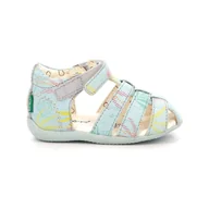 Buty dla dziewczynek - Sandały dziecięce Kickers BIGFLO-2 BLEU CLAIR SUNSHINE - miniaturka - grafika 1