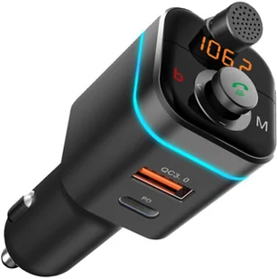 RETOO Transmiter FM z ładowarką MP3 USB SD Bluetooth LCD - Transmitery FM - miniaturka - grafika 1