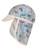 Czapki dla dzieci - Playshoes Czapka "Dino" w kolorze błękitnym z osłoną karku - miniaturka - grafika 1