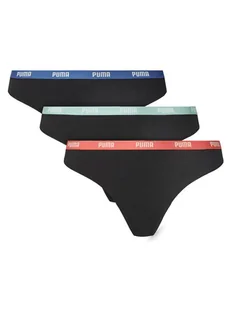Puma Komplet 3 par stringów 907590 Czarny - Majtki damskie - miniaturka - grafika 1