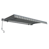 Markizy - Markiza Tarasowa Premium 400X300 Grey/White - Focus Garden - miniaturka - grafika 1