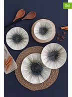 Serwisy obiadowe - Hermia 24-częściowy zestaw w kolorze beżowo-niebieskim - miniaturka - grafika 1