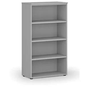 Regał biurowy PRIMO GRAY, 1434 x 800 x 420 mm, szary - Regały biurowe - miniaturka - grafika 1