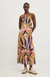 Desigual sukienka LIMOGES kolor różowy maxi rozkloszowana 25SWVW12 - Sukienki - miniaturka - grafika 1