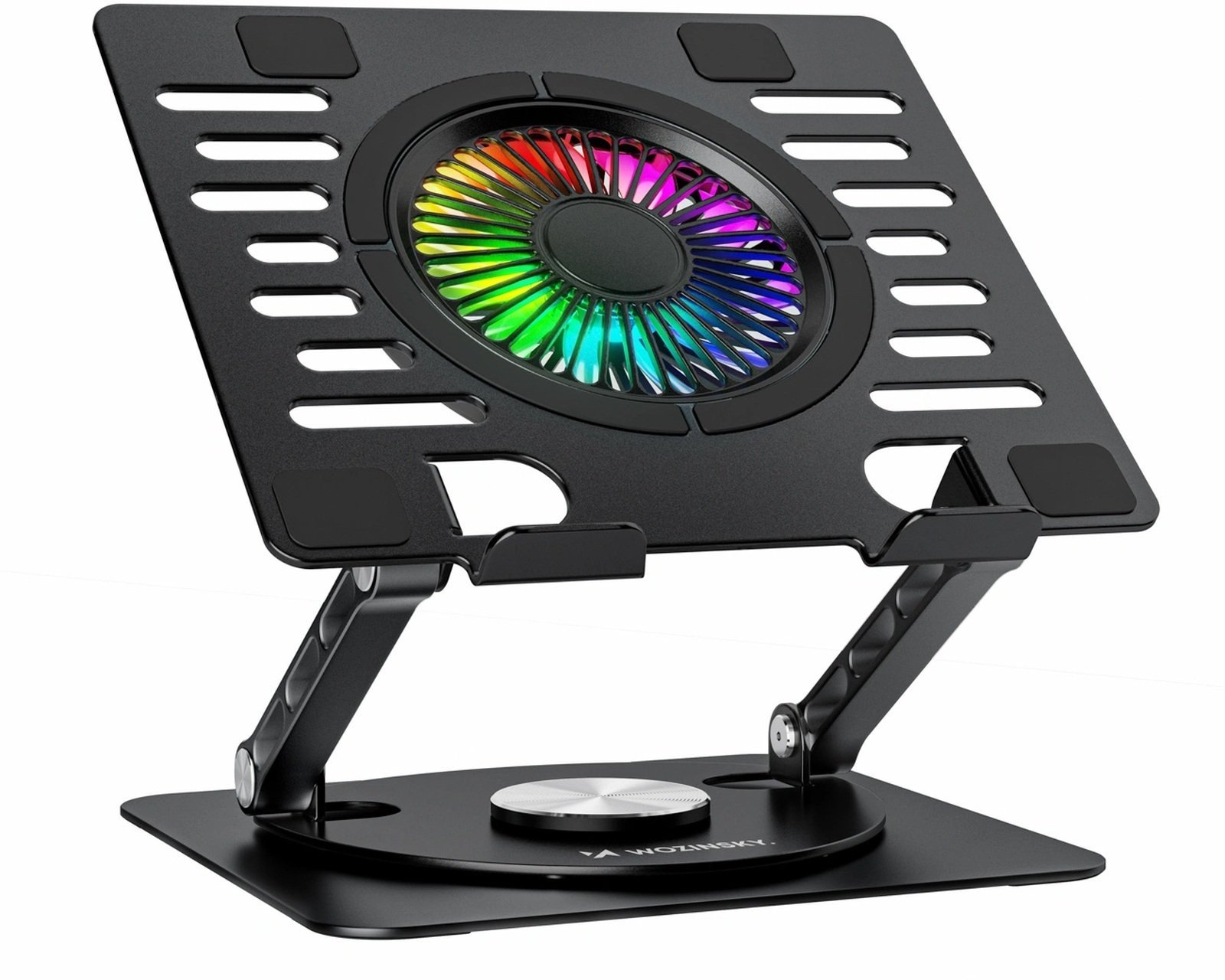 Podstawka chłodząca Wozinsky WDCX-X16-AS CoolBase RGB chłodząca z obrotem 360° pod laptopa i tablet czarna