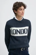 Swetry damskie - Pepe Jeans sweter z domieszką wełny HILDA damski kolor granatowy PL702227 - miniaturka - grafika 1