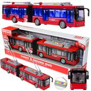 Zabawki interaktywne dla dzieci - Duży Autobus Otwierane Drzwi Dźwięki Światła Napęd U820 - miniaturka - grafika 1