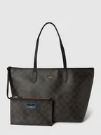 Torebki damskie - Torba shopper z aplikacją z logo model ‘lara’ - miniaturka - grafika 1