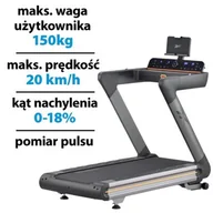 Bieżnie - Bieżnia elektryczna REEBOK Z-Tech DC Motor 2982.8W 20km/h Czarno-szary - miniaturka - grafika 1