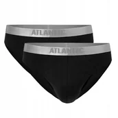Majtki męskie - Atlantic Slipy Męskie Czarne 2Bmp-013 2 Pary Xxl - miniaturka - grafika 1