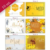 Etykiety do drukarek - 10X Etykiety do miodu naklejki na Miód Słoiki - miniaturka - grafika 1