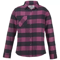 Koszule damskie - Dolomite Damska koszula biznesowa Camisa WS Flanell Check Dark Blue/Sorbet PINK, M, Ciemnoniebieski/Sorbet Pink, M - miniaturka - grafika 1