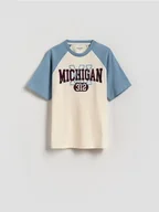 Koszulki dla chłopców - Reserved - Bawełniany t-shirt - jasnoniebieski - miniaturka - grafika 1