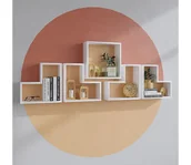 Półki do salonu - ZESTAW 5x Półka ścienna ELITRA biała - miniaturka - grafika 1