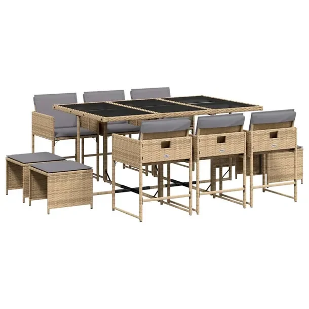 Zestaw mebli ogrodowych rattan PE 165 x 106 x 73 cm, kolor beżowy