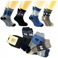 Skarpetki męskie - ﻿Zestaw 4 x MĘSKIE wełniane zimowe skarpety GRUBE ALPAKA 43-46 Ciepłe - miniaturka - grafika 1