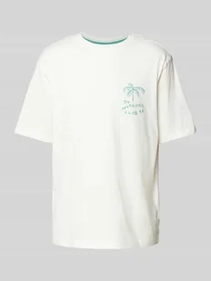 T-shirt z wyhaftowanym detalem model ‘MILO’ - Koszulki męskie - miniaturka - grafika 1