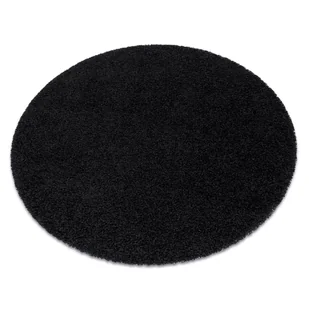 Dywan DYWANY ŁUSZCZÓW SOFFI koło shaggy 5cm czarny, koło 120 cm - Dywany - miniaturka - grafika 1