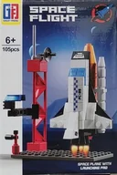 Układanki dla dzieci - KLOCKI UKŁADANKA STATEK KOSMICZNY SPACE PLANE WITH LAUNCHING PAD 105elem - miniaturka - grafika 1