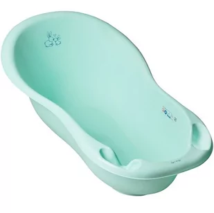 Tega Baby Wanna Dziecięca z Odpływem, Miętowa, Króliczki, 86 cm - Wanienki dla dzieci - miniaturka - grafika 1