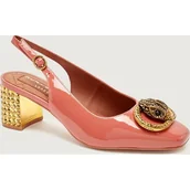 Czółenka - Kurt Geiger Skórzane czółenka na słupku CHELSEA - miniaturka - grafika 1