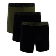 Majtki męskie - Bokserki męskie Under Armour Perf Cotton Solid 6in 3Pack Black 3XL - miniaturka - grafika 1