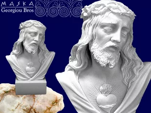 Jezus alabaster grecki - Figurki dekoracyjne - miniaturka - grafika 1
