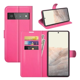 Pokrowiec König Design kompatybilny z etui na telefon komórkowy Google Pixel 6 Pro ze skóry syntetycznej - etui na telefon komórkowy w kolorze różowej czerwieni - Etui i futerały do telefonów - miniaturka - grafika 1
