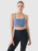 Bielizna sportowa damska - 4F Biustonosz treningowy z niskim wsparciem - granatowy XS - miniaturka - grafika 1