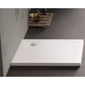 Brodziki prysznicowe - New Trendy B-0543 Brodzik MILD STONE akrylowy kwadratowy 100x100x4,5 biały - miniaturka - grafika 1