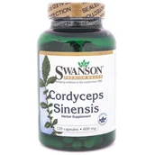 Suplementy naturalne - Swanson Suplement diety Cordyceps Sinensis 600 mg, 120 kapsułek - miniaturka - grafika 1