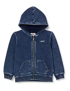 Levi's Chłopięca bluza z kapturem z logo Lvb Indigo na zamek błyskawiczny 6ej188, Z niebieskiego, 3 miesi?cy - Bluzy dla chłopców - miniaturka - grafika 1