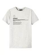 Koszulki i topy damskie - NAME IT Boy's NLMFOBE SS R TOP T-Shirt, jasnoszary melanż/nadruk: W. Black Print, 134/140, Jasnoszary melanż/nadruk: w czarnym kolorze, 134-140 - miniaturka - grafika 1