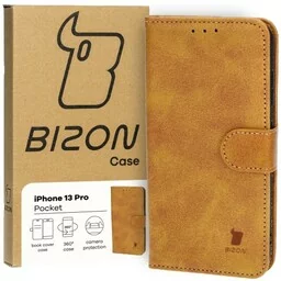Bizon Etui Case Pocket do Apple iPhone 13 Pro, brązowe - Etui i futerały do telefonów - miniaturka - grafika 1
