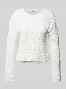 Sweter z dzianiny z okrągłym dekoltem model ‘LAIKA’ - Swetry damskie - miniaturka - grafika 1