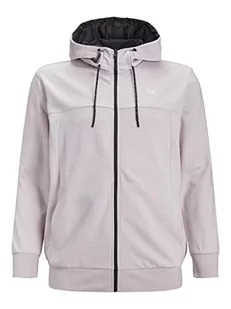 JACK & JONES PLUS Męska bluza Jcoair Sweat Zip Hood Pls bluza z kapturem, fioletowy lód / szczegóły: melanż, 4XL, Fioletowy lód/szczegóły: melanż - Bluzy męskie - miniaturka - grafika 1