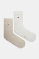Skarpetki damskie - Tommy Hilfiger skarpetki 2-pack damskie kolor biały 701229862 - miniaturka - grafika 1