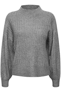 ICHI Damski sweter IHKAMARA LS5, 200319/ciemnoszary melanż, L - Swetry damskie - miniaturka - grafika 1