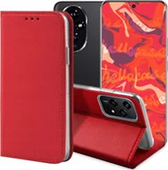Etui i futerały do telefonów - Hello Case ETUI Z KLAPKĄ DO Honor 200 Lite 5G Global CZERWONE ZAMYKANE MAGNETYCZNE - miniaturka - grafika 1
