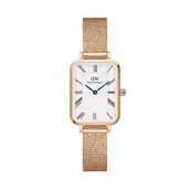 Zegarki damskie - Zegarek Daniel Wellington Quadro Roman Numerals DW00100687 Złoty - miniaturka - grafika 1