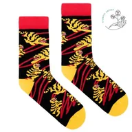 Skarpetki męskie - Skarpetki z bawełny organicznej - Tygrysy - KABAK 42-46 - miniaturka - grafika 1